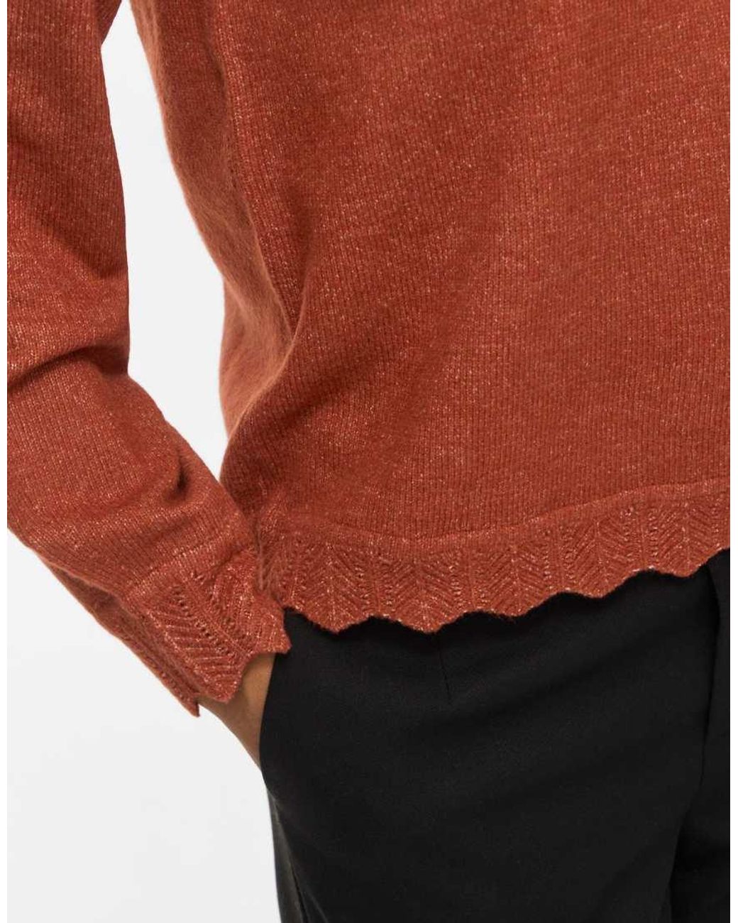 Vila Red Knitted Pullover