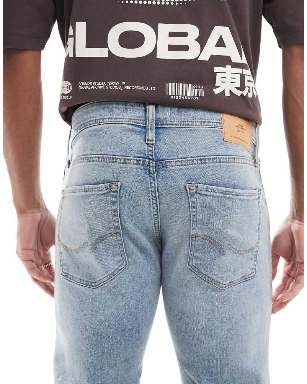 Jack & Jones Blue Glenn Slim Jeans for men