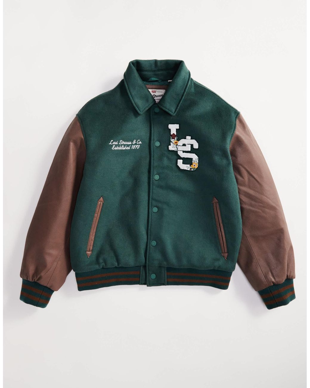 Veste Levi's Silver Tab Teddy - Taille XXL, Blanche Et Verte, Neuf Avec étiquettes