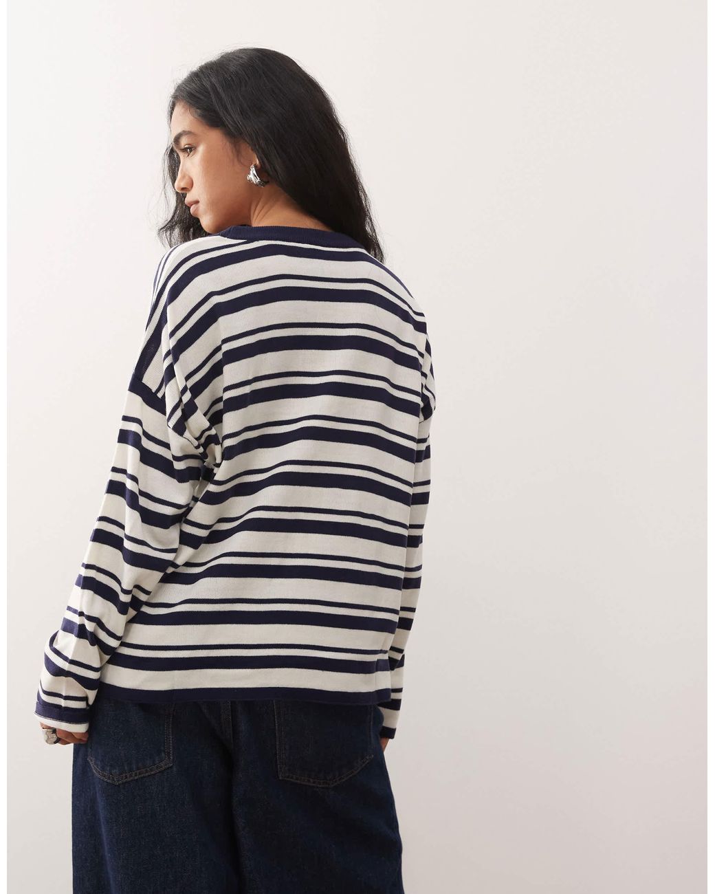 Collusion Blue – streifen-pullover