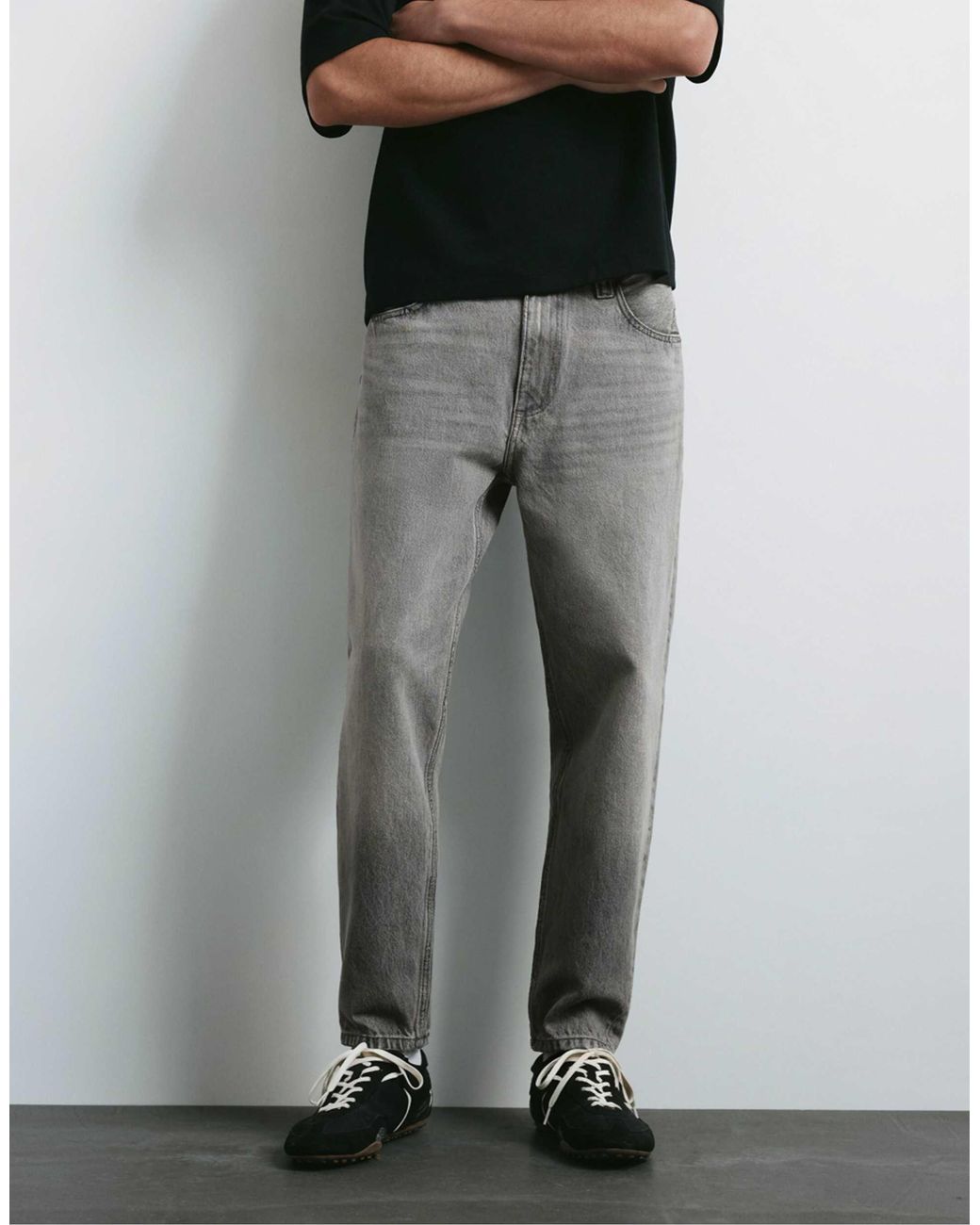 Pull&Bear – standard-fit-jeans in Gray für Herren