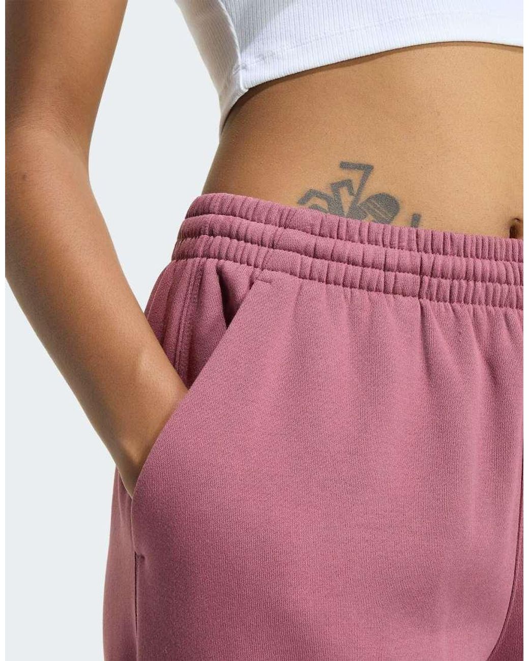 Adidas Originals Pink Essentials Loose Fleece joggers