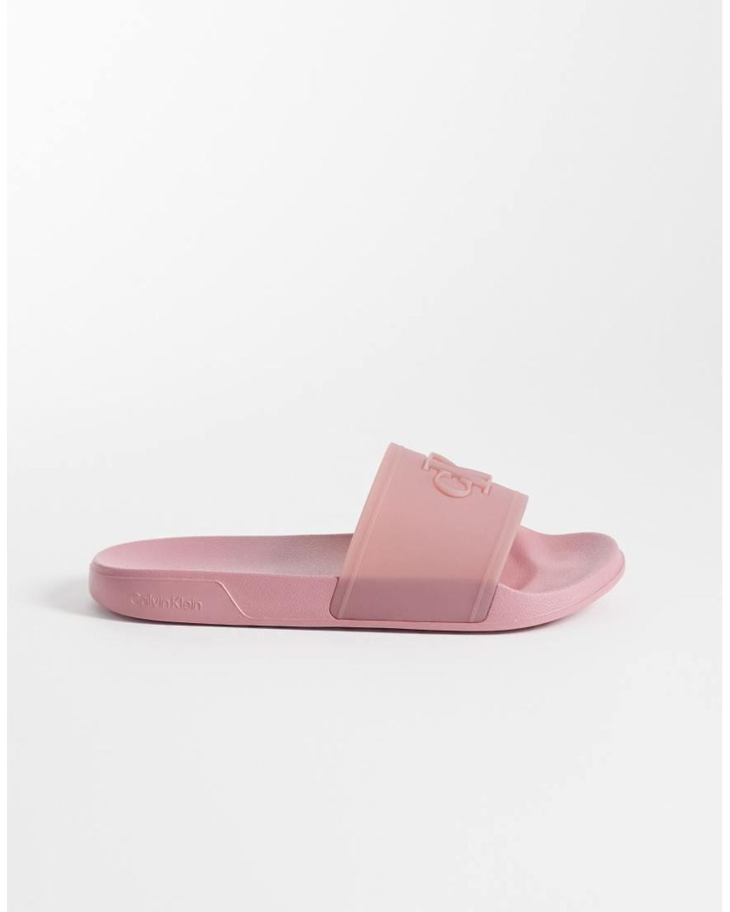 Calvin Klein Pink Jeans Essential Logo Slides