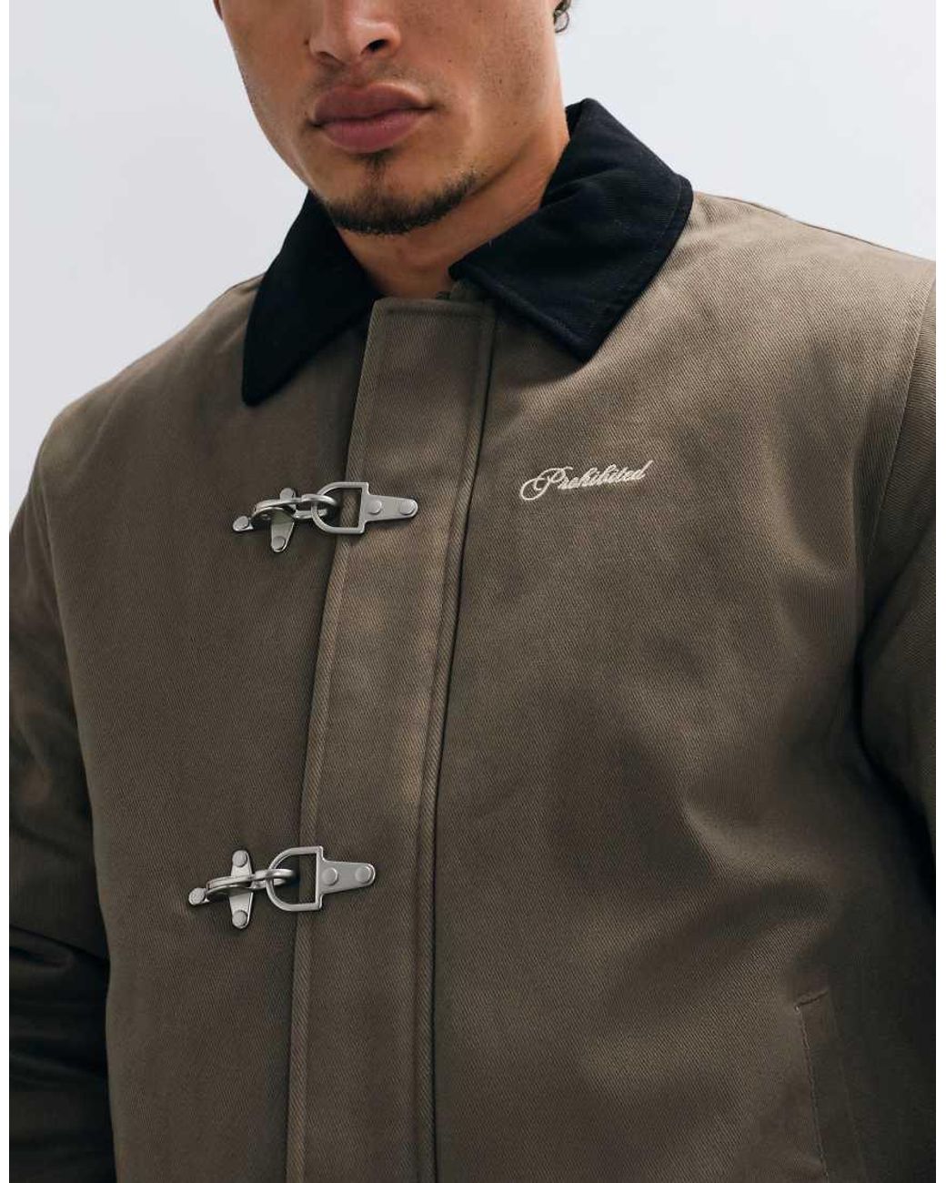 Prohibited Green Fireman Clasp Jacket for men