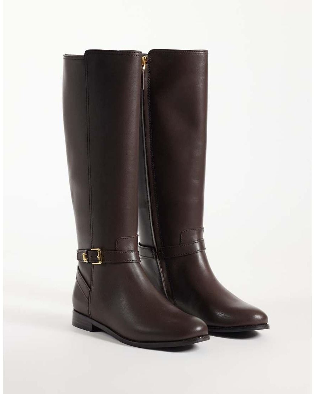Ralph Lauren Brown Brooke Knee High Boot