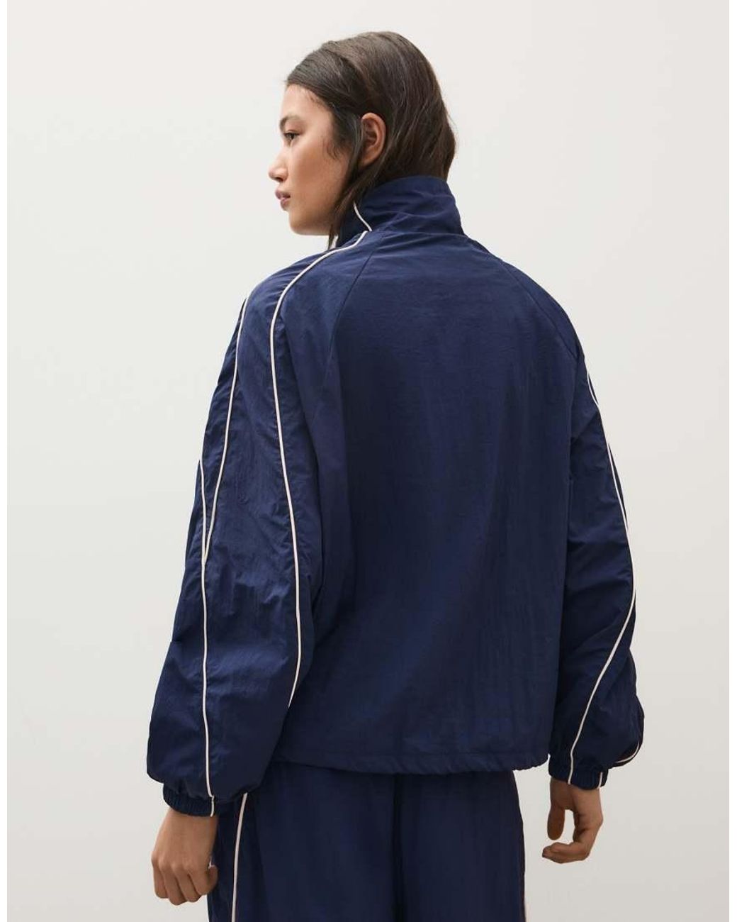 Bershka Blue Contrast Lightweight Jacket