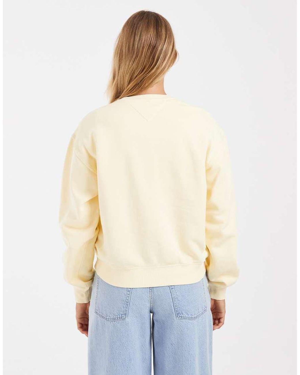 Tommy Hilfiger Natural Badge Logo Crew Neck Sweatshirt
