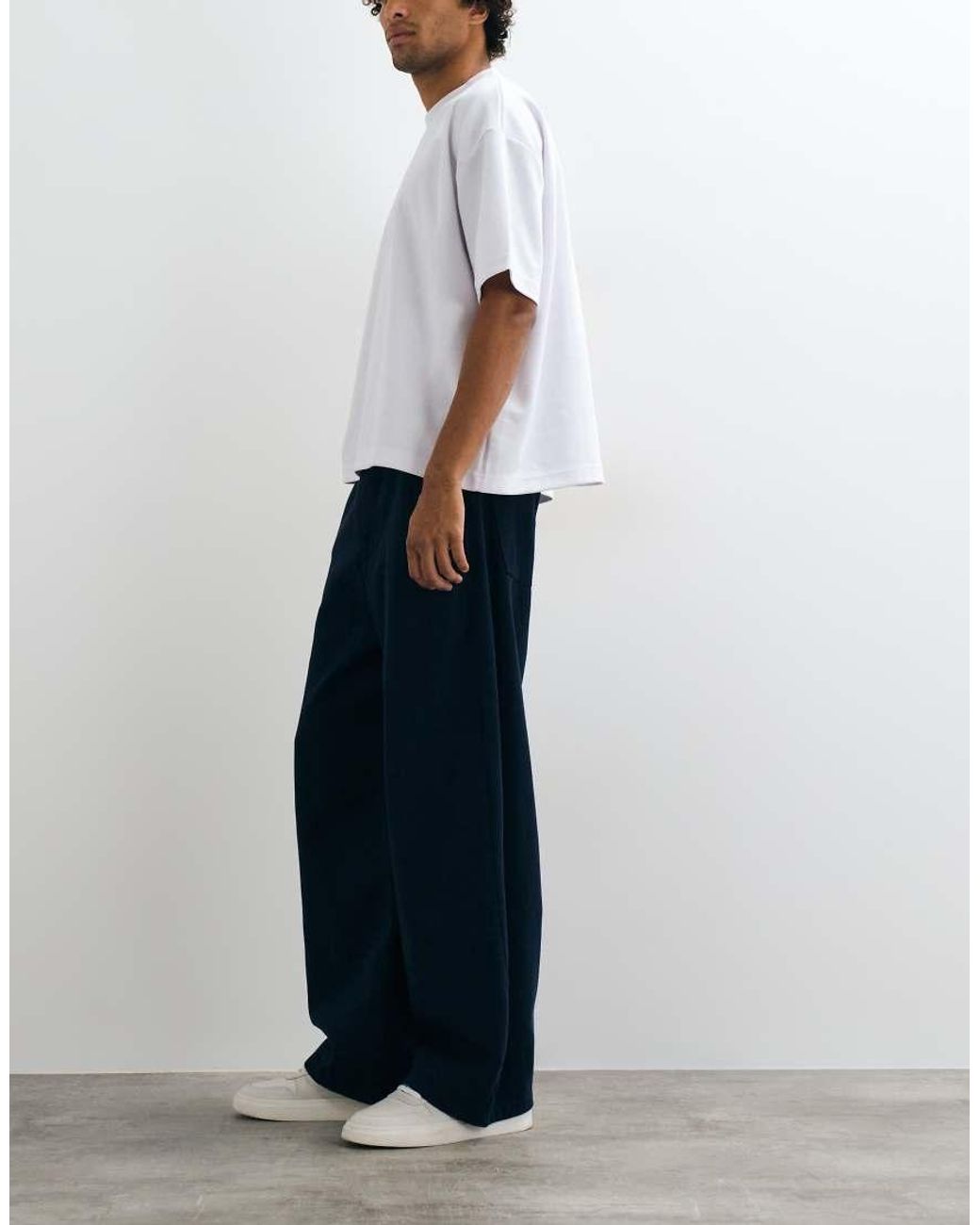 ASOS White Barrel Leg Trouser for men