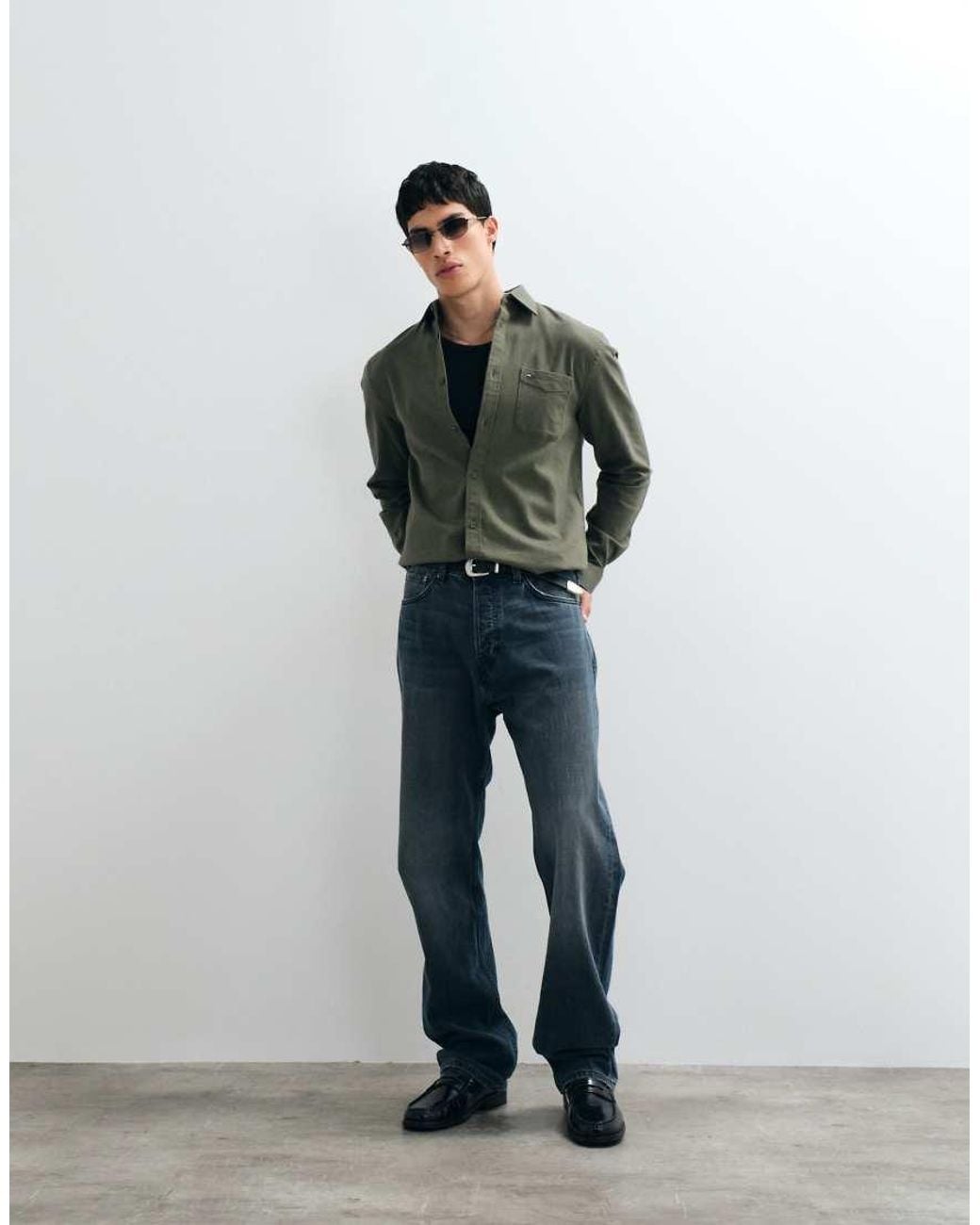 Tommy Hilfiger Green Flannel Shirt for men