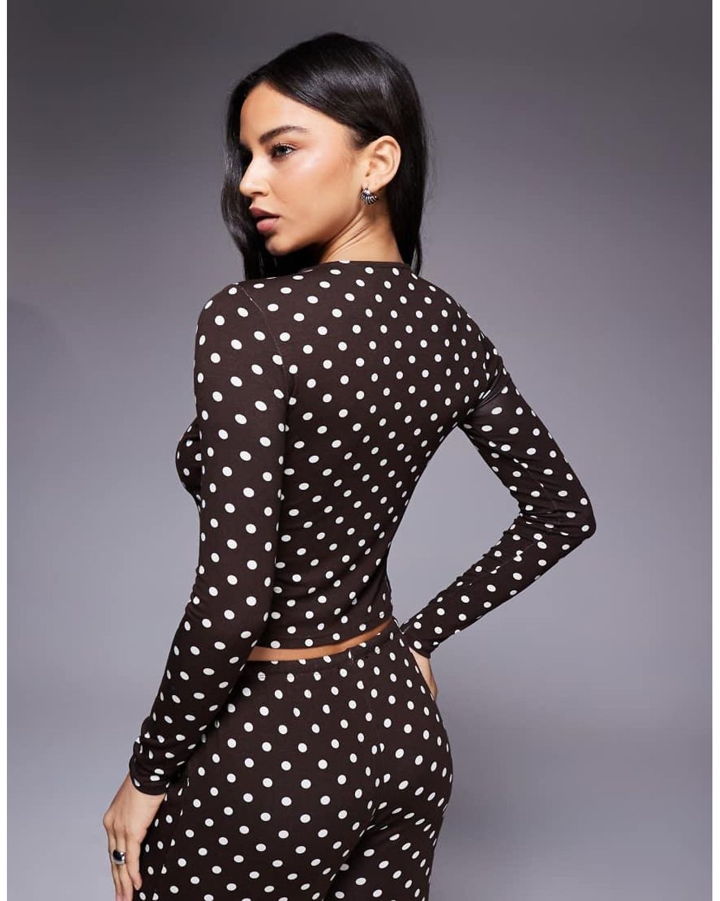 Kaiia Black Exclusive Super Soft Jersey Button Through Long Sleeve Top Co-Ord