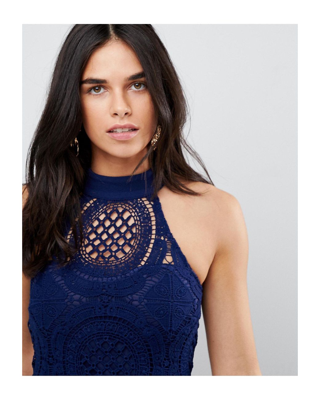 ax paris high neck flounce skater dress