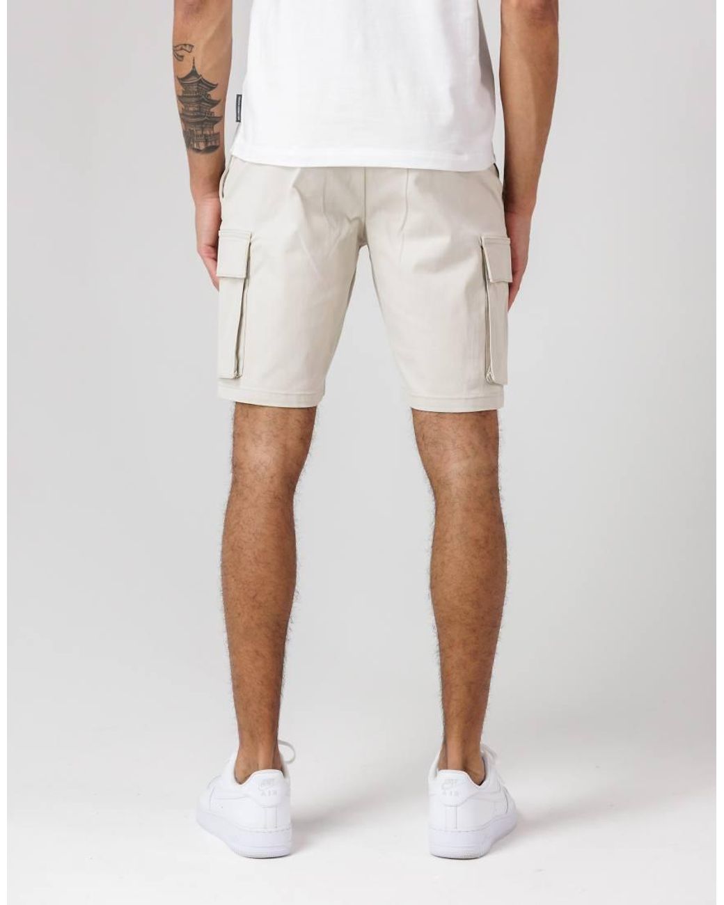 French Connection Blue 2 Pack Cotton Cargo Shorts for men