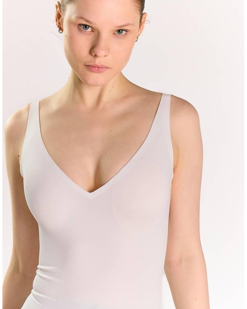 agon® Natural V Neck Bodysuit