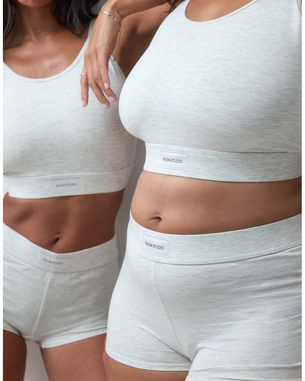 RIEN STUDIO White Conna High Waisted Boxer Brief