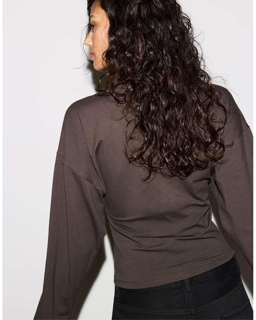 Stradivarius Black Kimono Sleeve T-Shirt