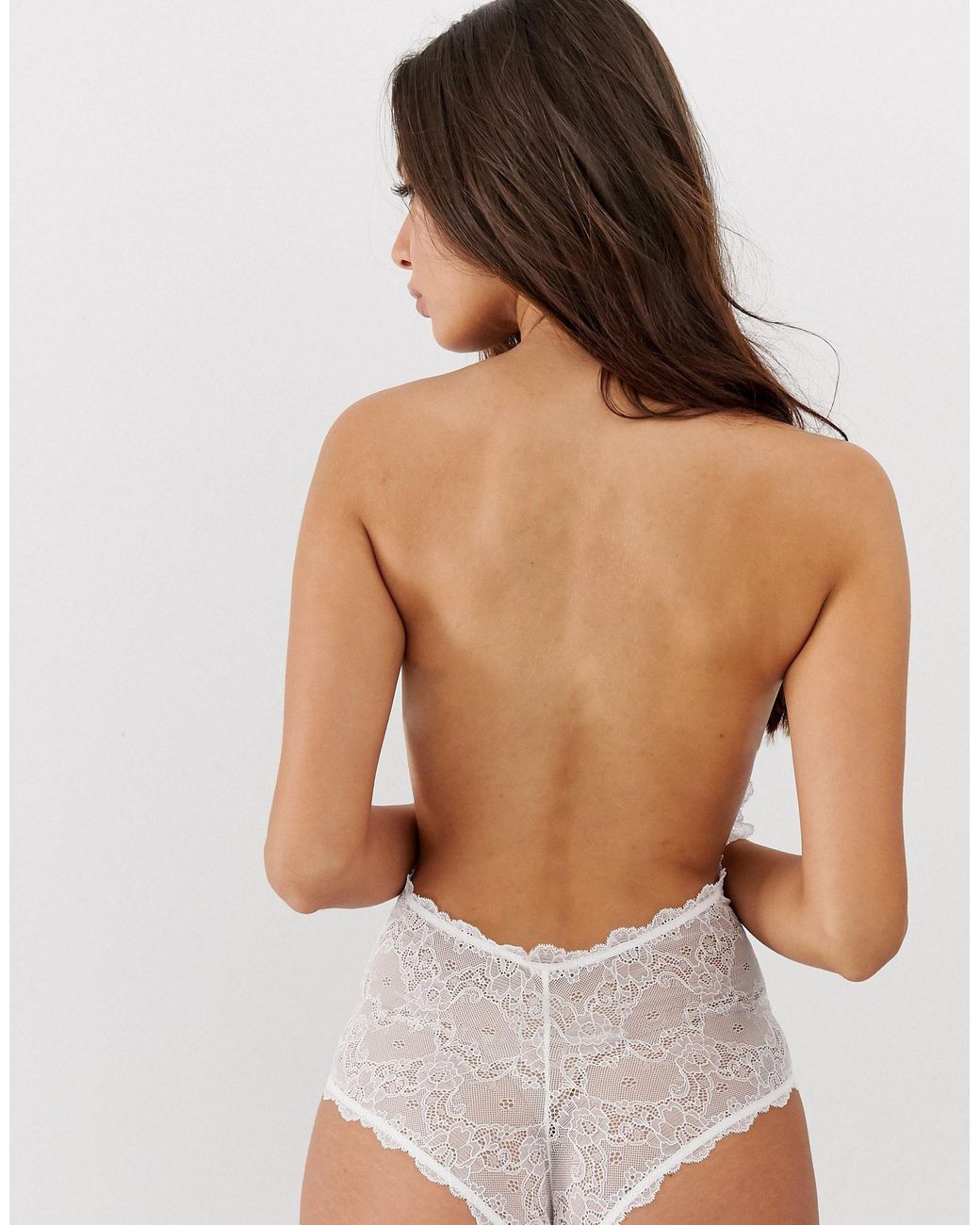 Lace Backless Strapless Bodysuit
