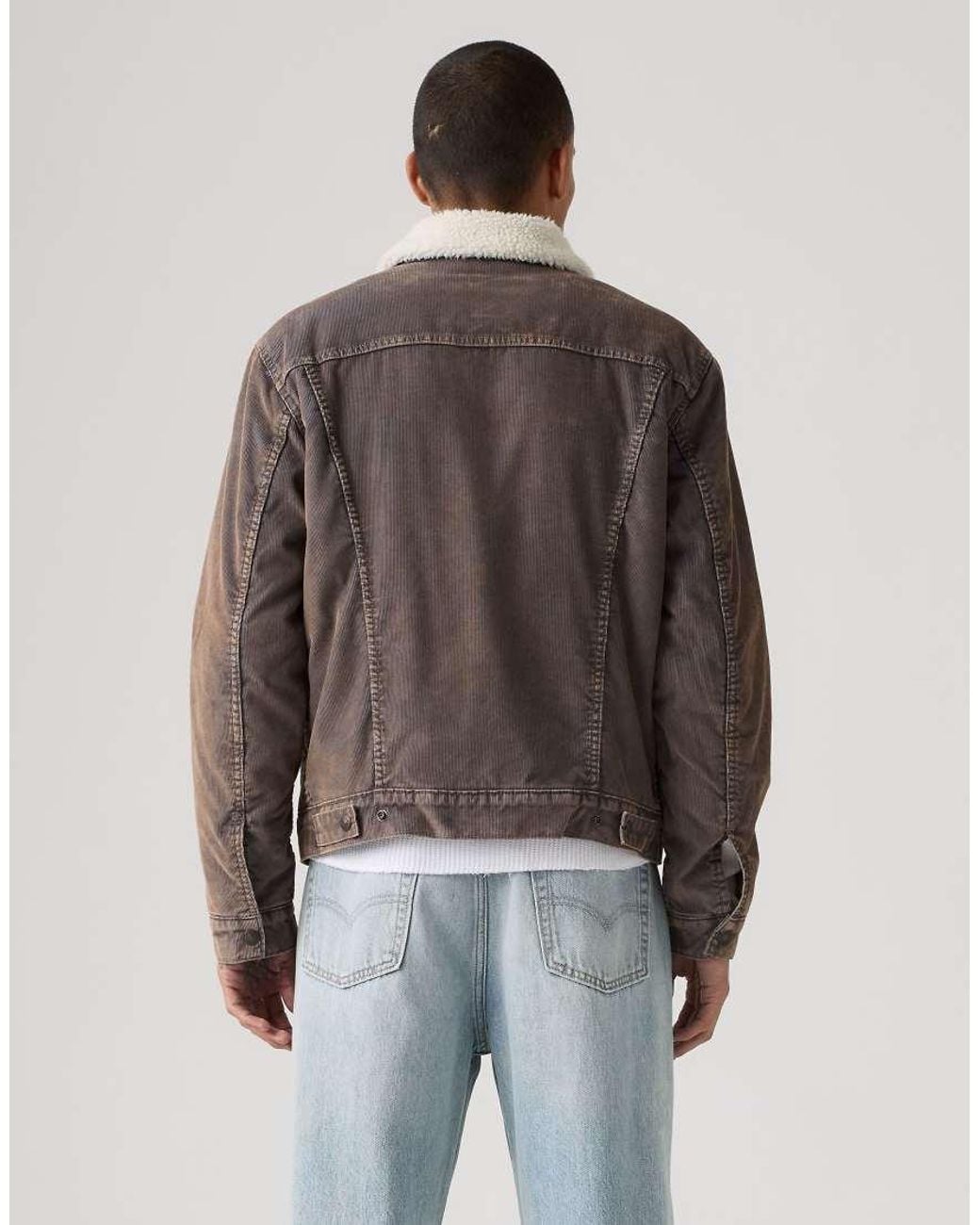 Levi's Brown Corduroy Type Iii Sherpa Trucker Jacket for men