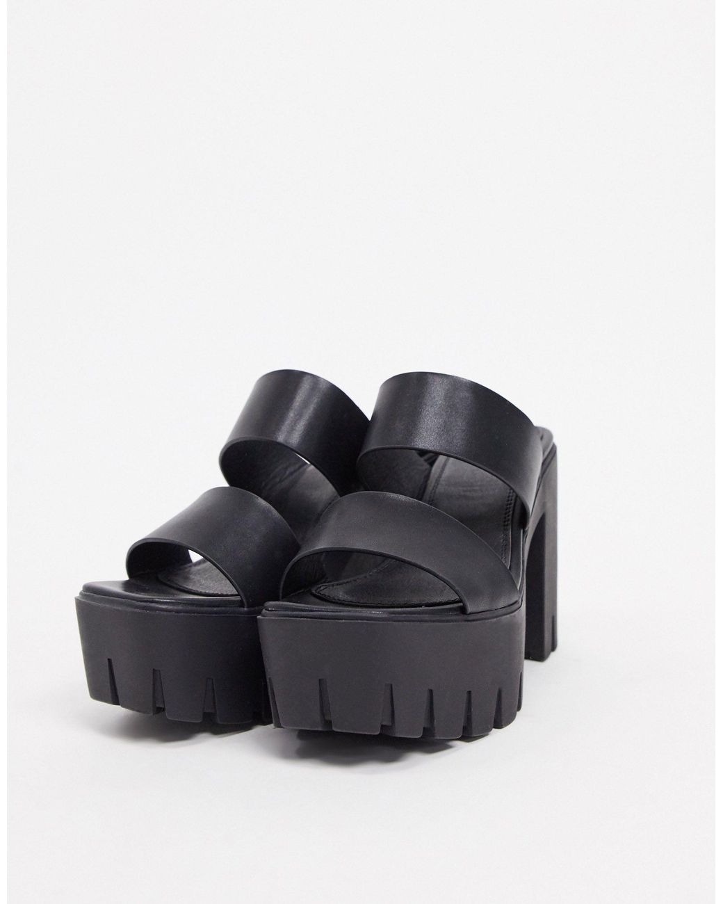 chunky platform mules