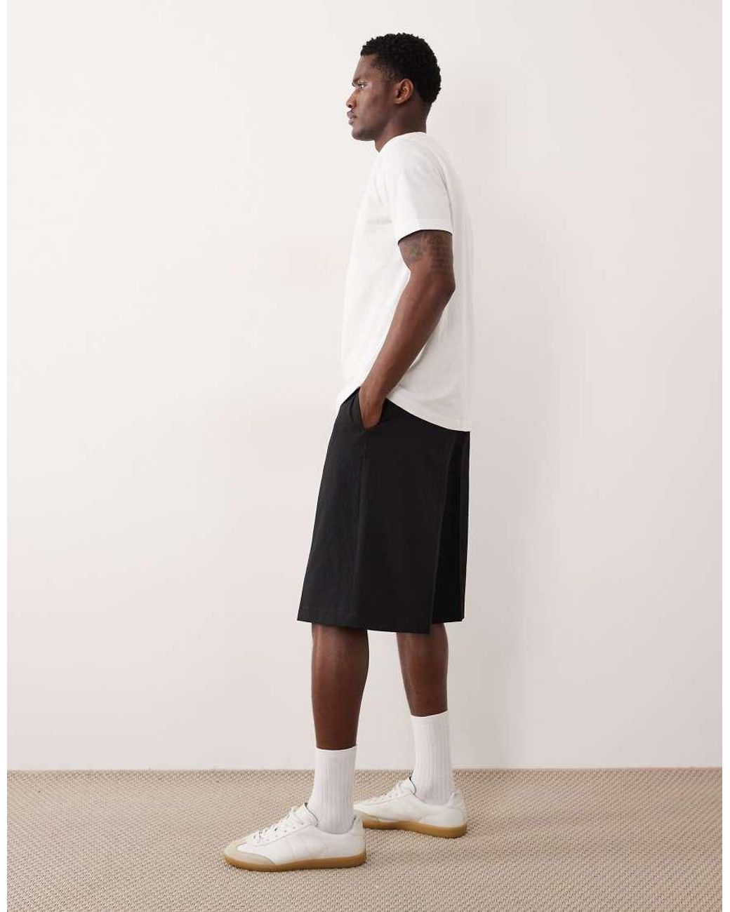 ASOS Natural Smart Co-ords Oversized Bermuda Shorts for men