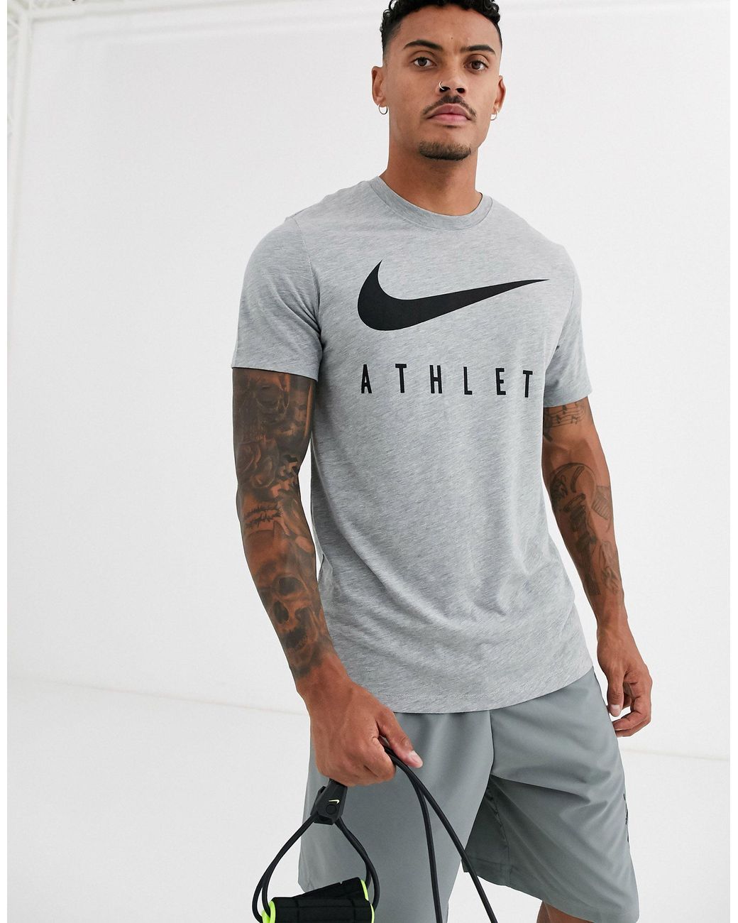 Nike Athlete T-shirt in Grey for Men | Lyst UK