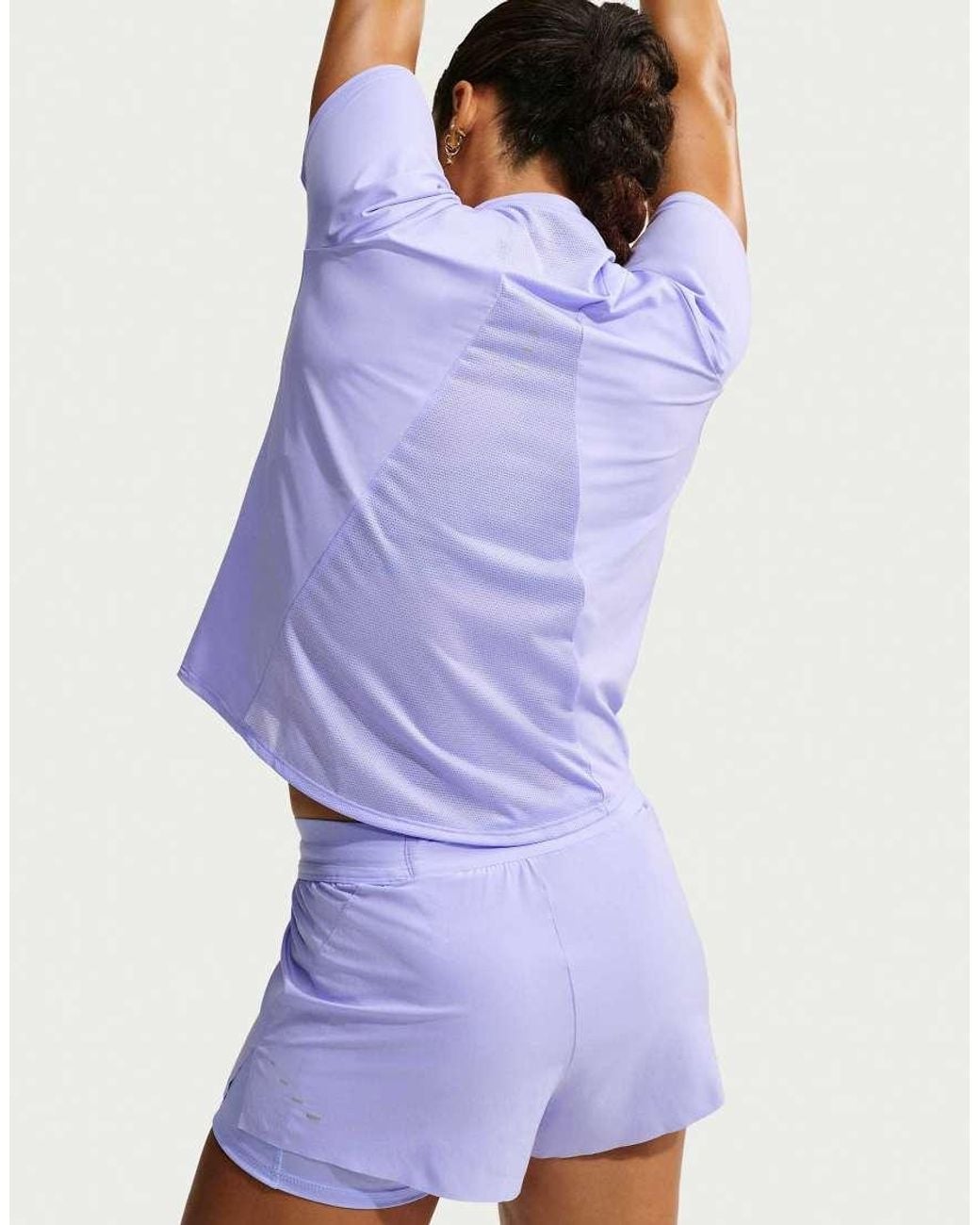 Nike Blue Swift Dri-fit Mid-rise 2-in-1 Shorts