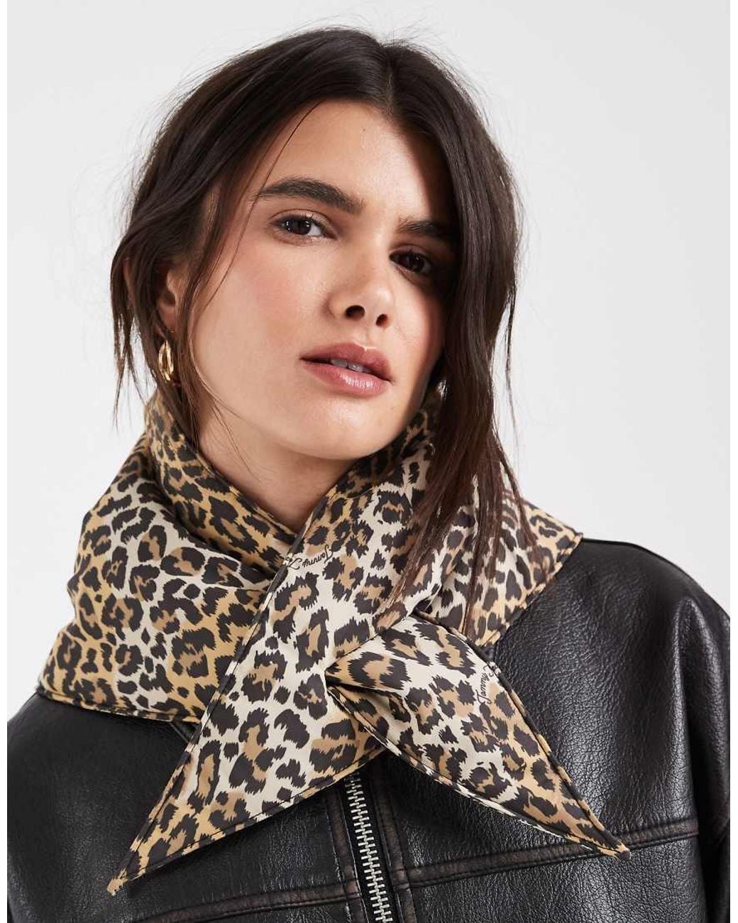 Tommy Hilfiger Black Script Logo Padded Scarf
