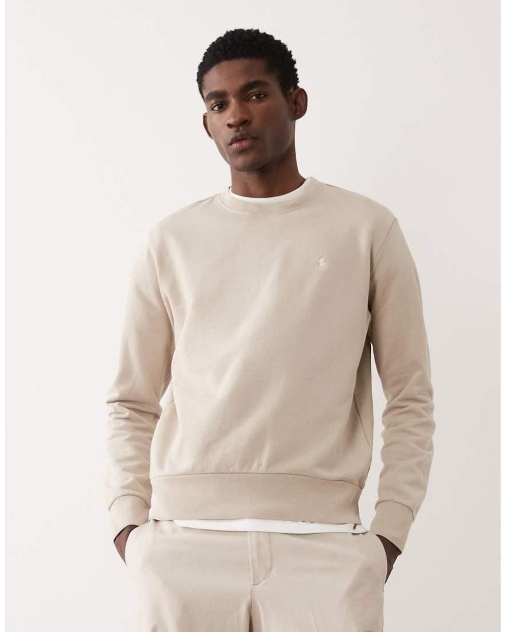 Polo Ralph Lauren Natural Icon Logo Loopback Jersey Sweatshirt for men