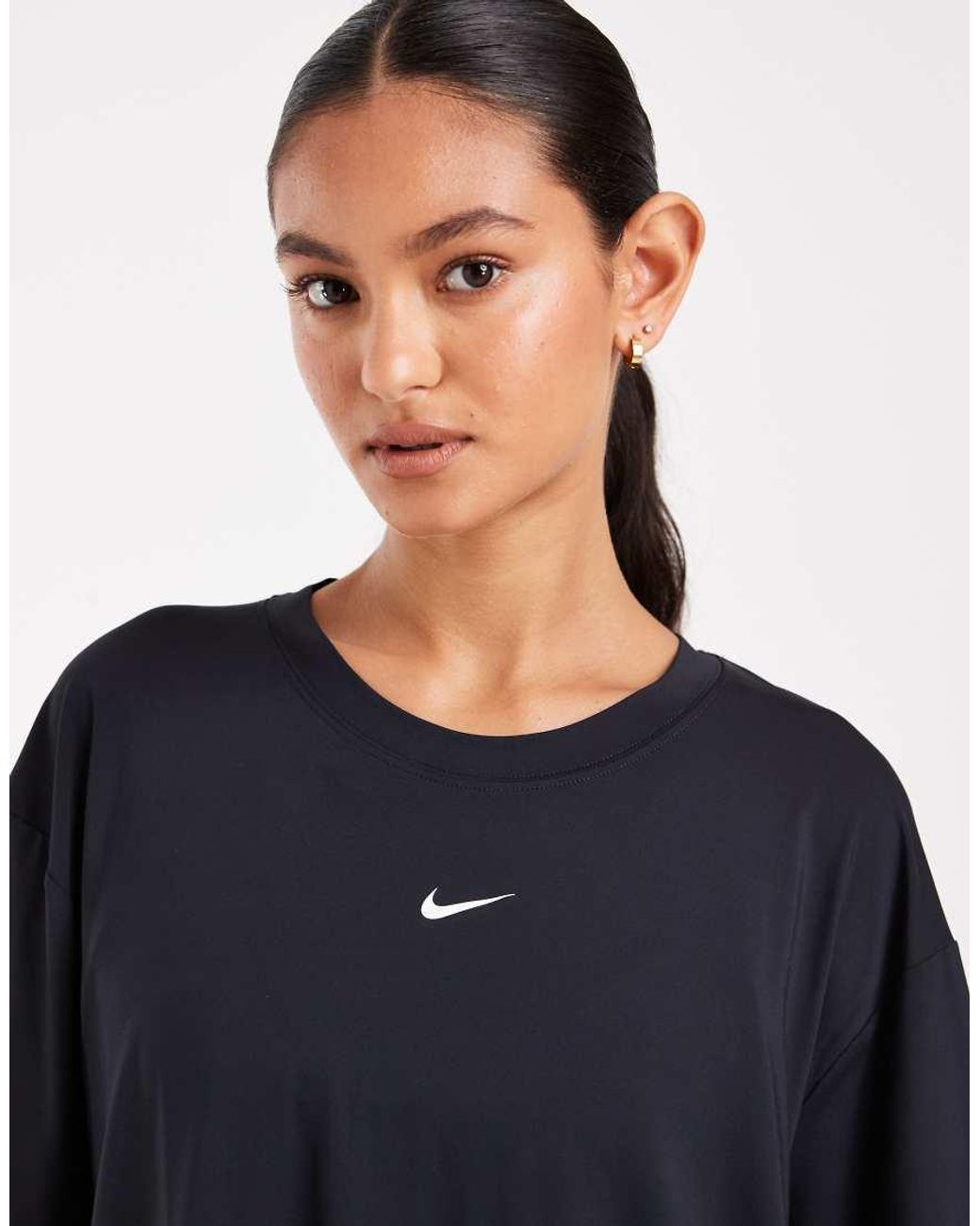 Nike Blue One Dri-fit T-shirt With Key Hole Detail