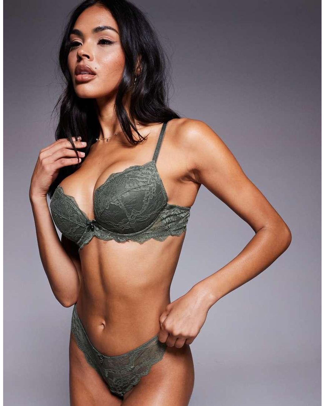 Boux Avenue Gray Molly Plunge Bra