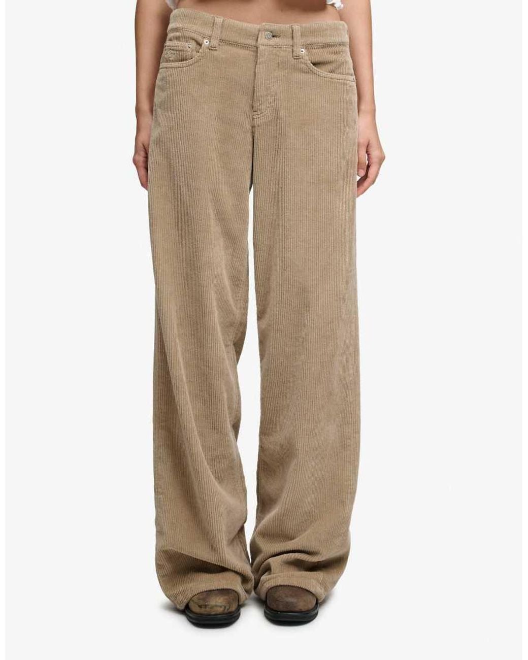 Superdry Natural Mid Rise Baggy Jumbo Cord Pants