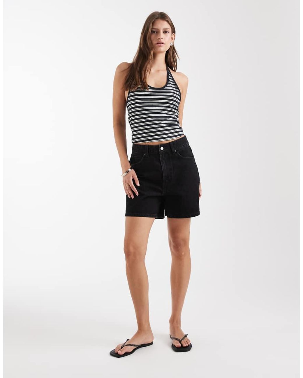 Levi's Blue Ella Striped Halter Neck Top