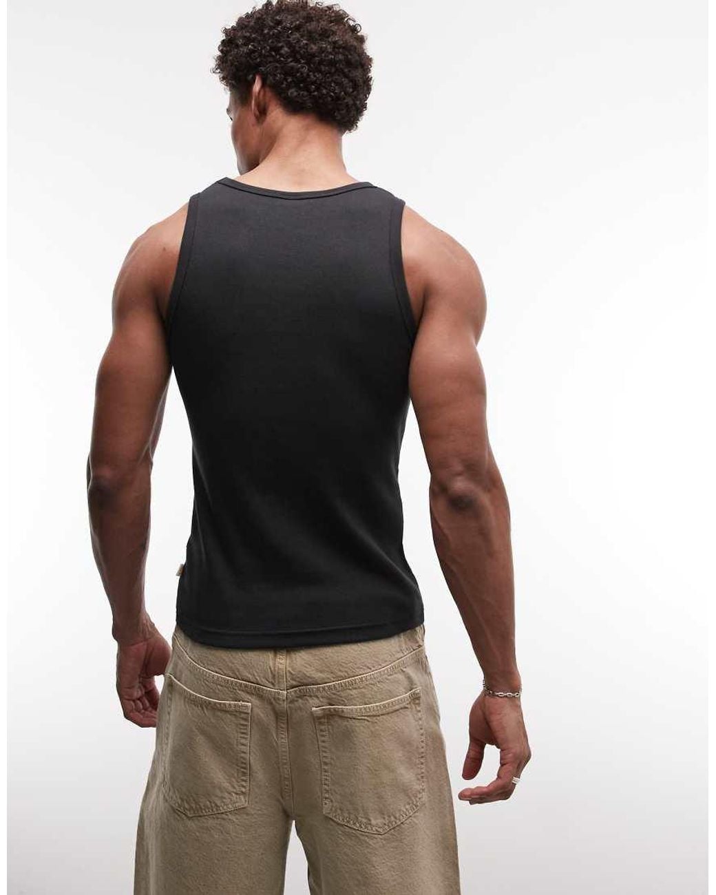 BLKVIS Black Script Logo Vest for men
