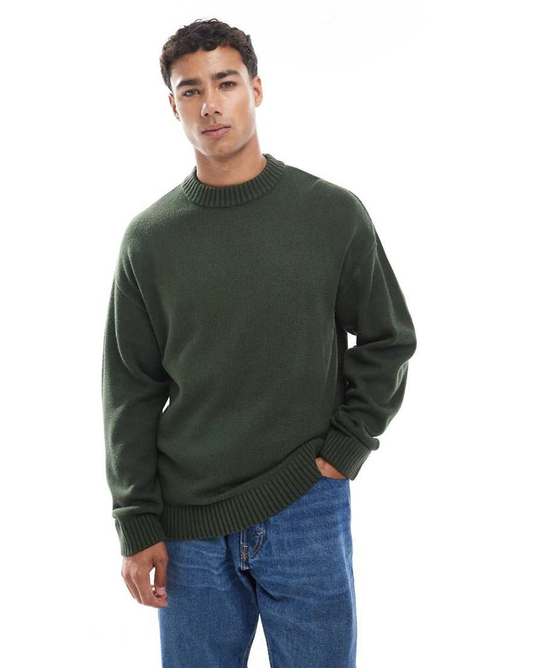 Jack & Jones Oversized Trui in het Green voor heren