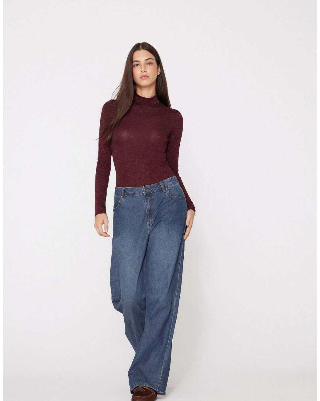 Tezenis Red Long-Sleeved Lamé Body
