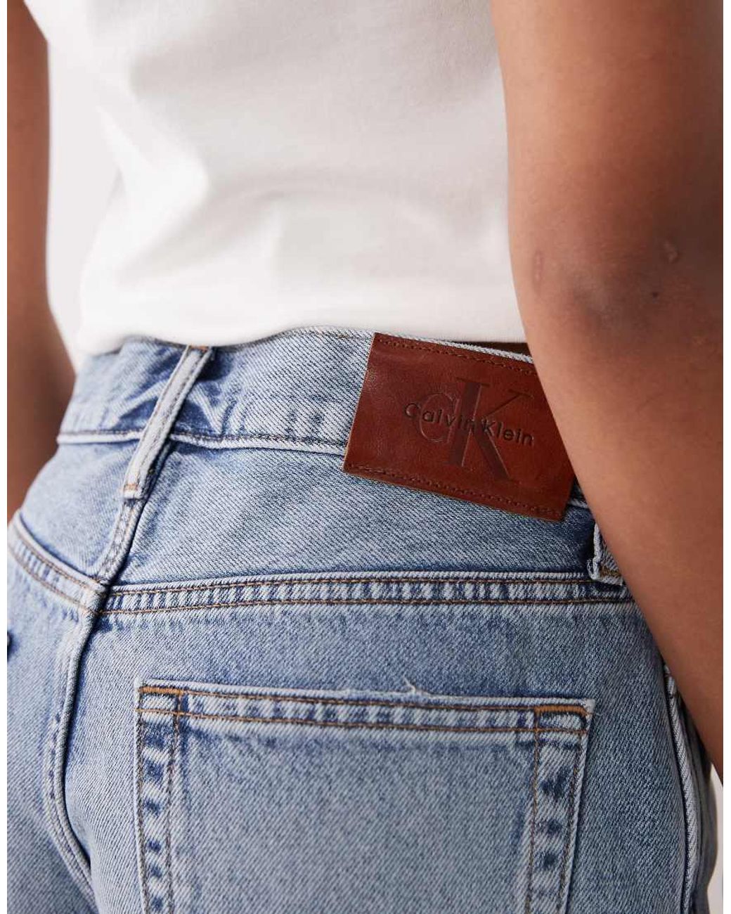 Calvin Klein White Archive Mini Denim Short