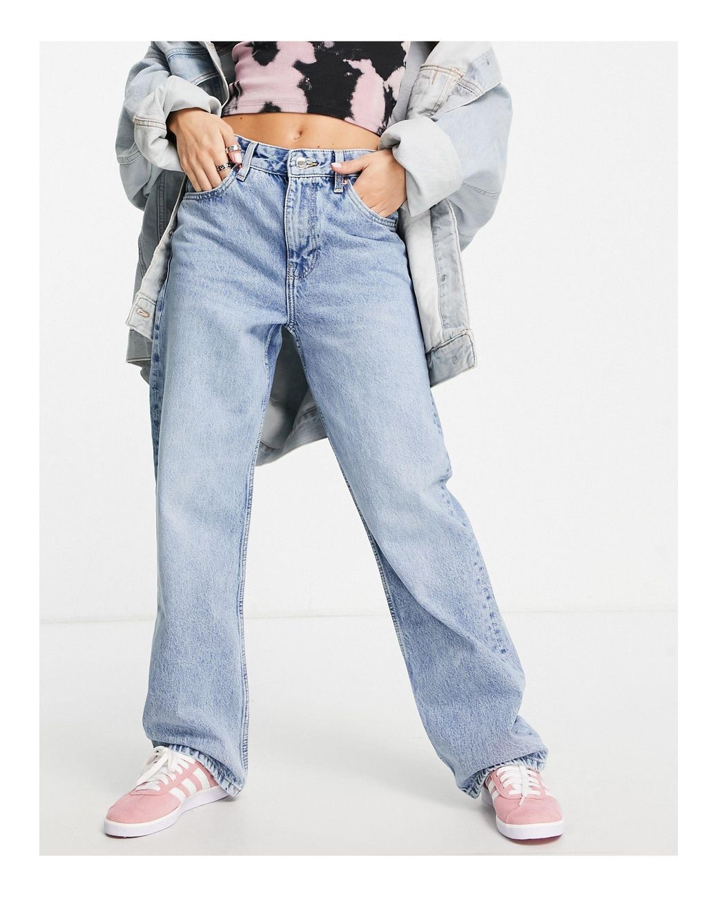 Bershka Denim Petite 90's baggy Low 