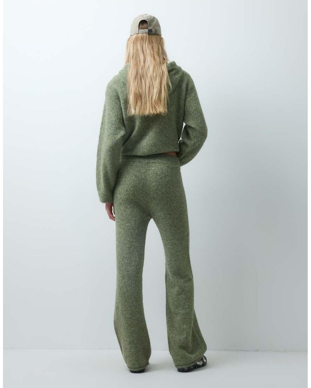 Vero Moda Green Knitted Wide Leg Trouser Co-Ord