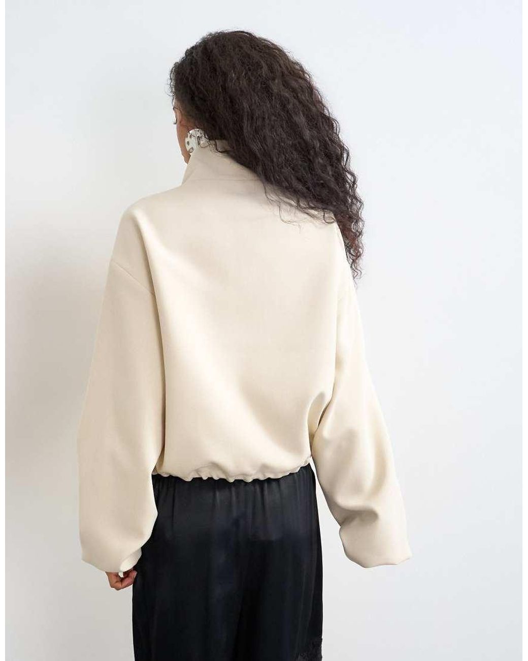 TOPSHOP Natural Co Ord Funnel Neck Jacket