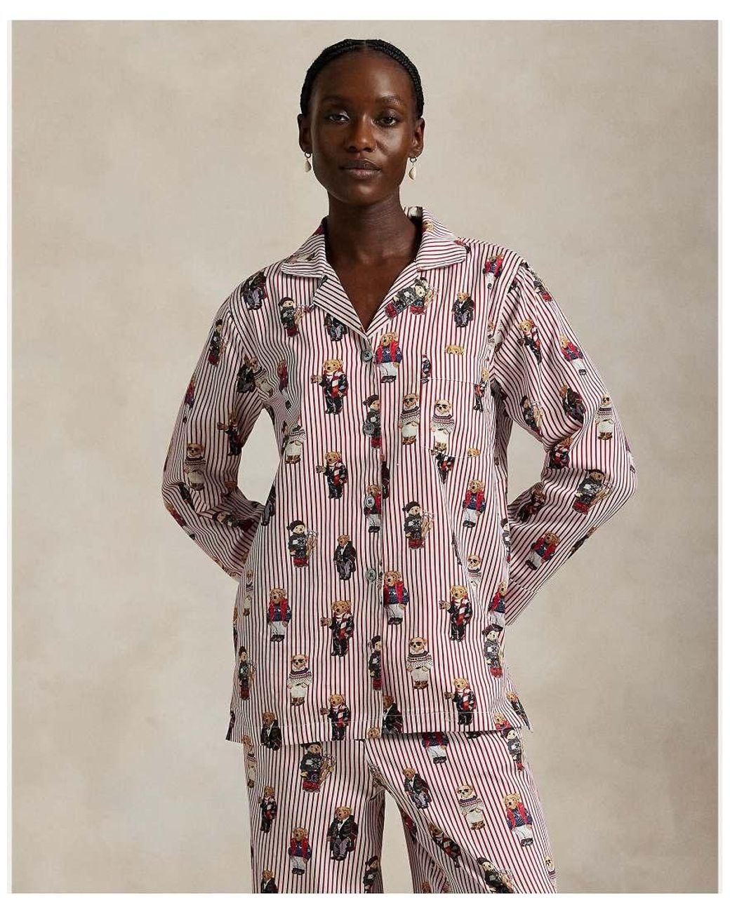Polo Ralph Lauren Natural Bear Cotton Pyjama Set