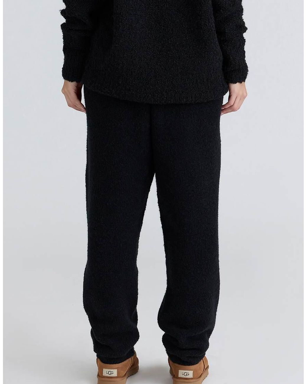 House Of Cb Blue Geena Wool Boucle Knit Trousers