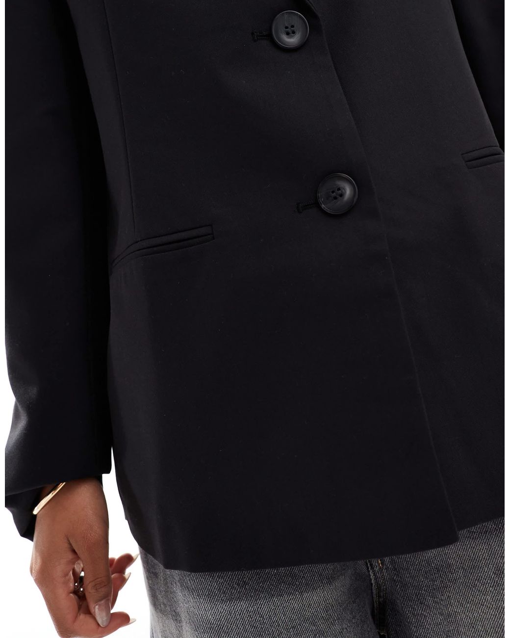 Collusion Black Relaxed Oversized Blazer
