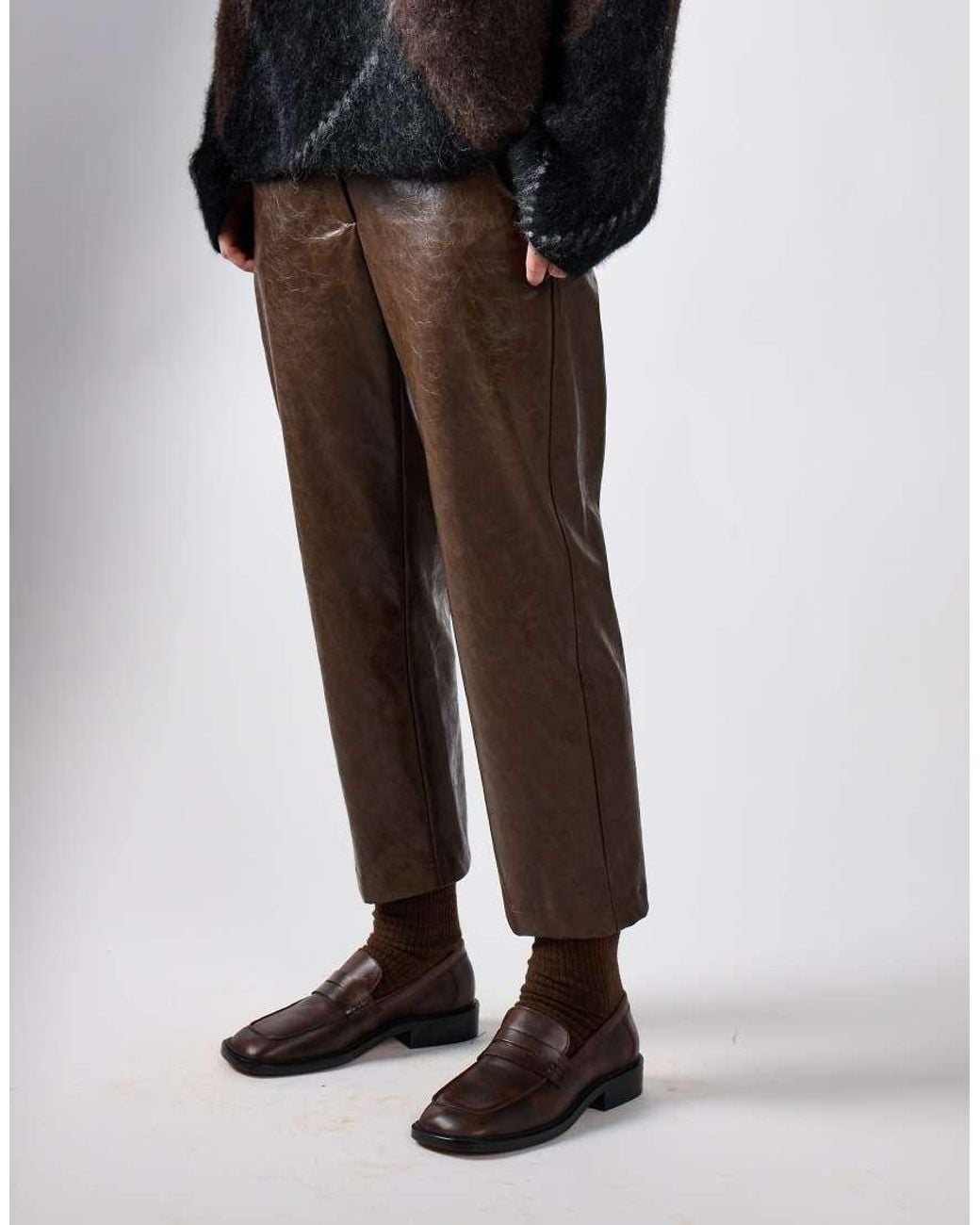 NARRATED Black Straight Leg Cropped Trousers