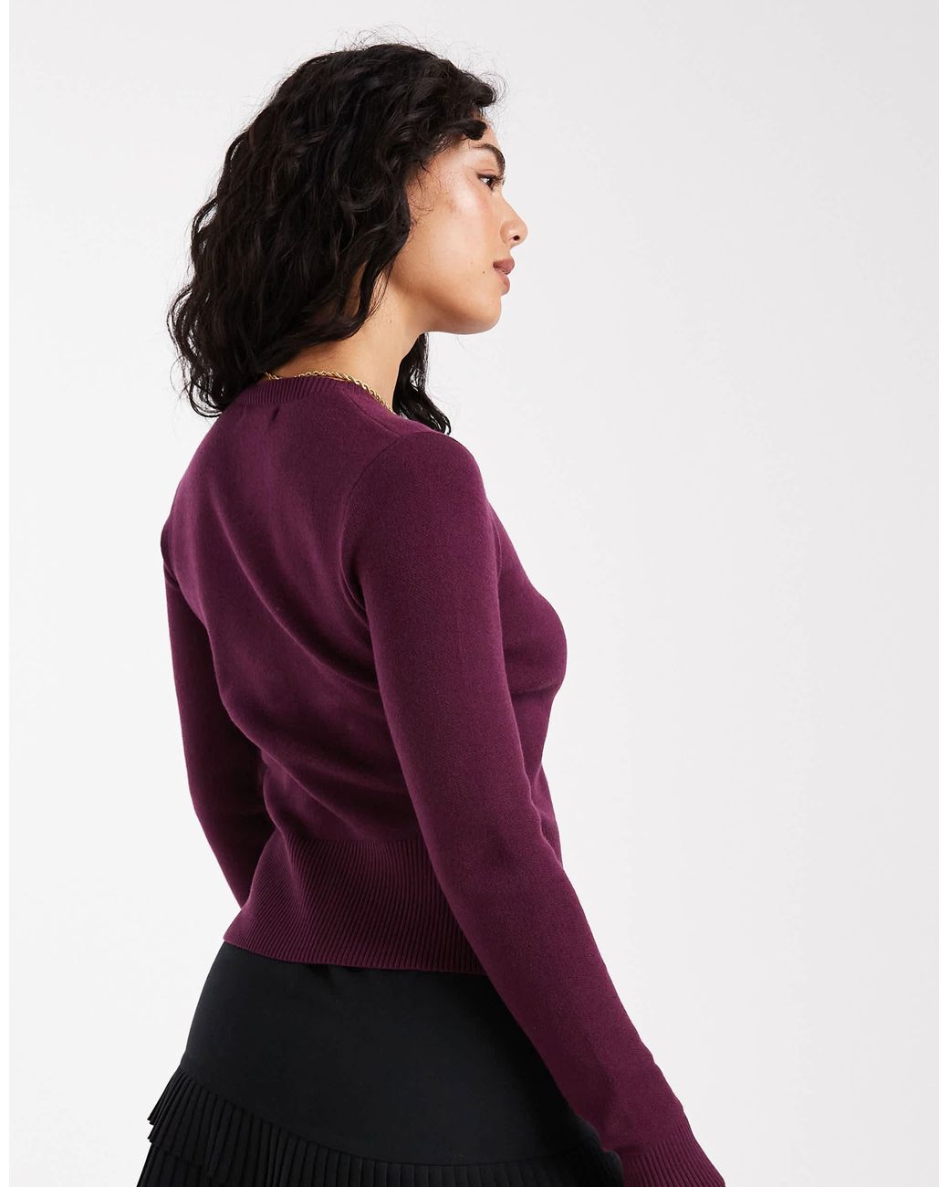 Threadbare Red Button Through Compact Cardigan