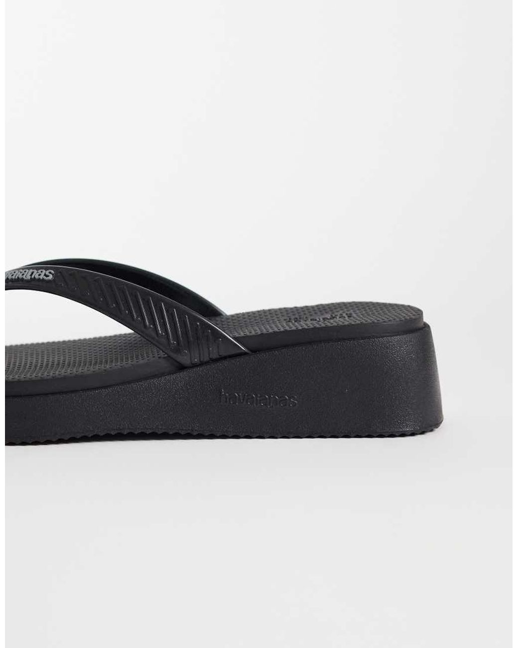 Havaianas Black High Platform Flip Flops