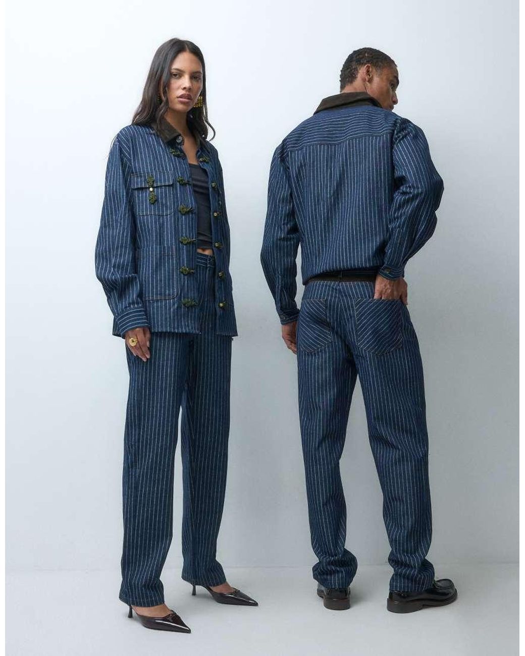 Sister Jane Blue Unisex Libra Denim Mid Rise Straight Leg Jeans Co-ord