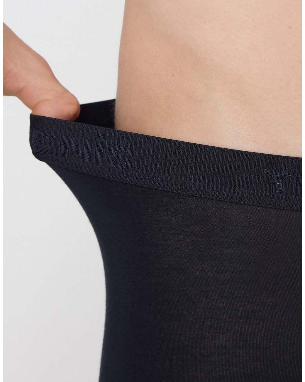 Tezenis Blue Stretch Viscose Boxers With Logo Elastic for men