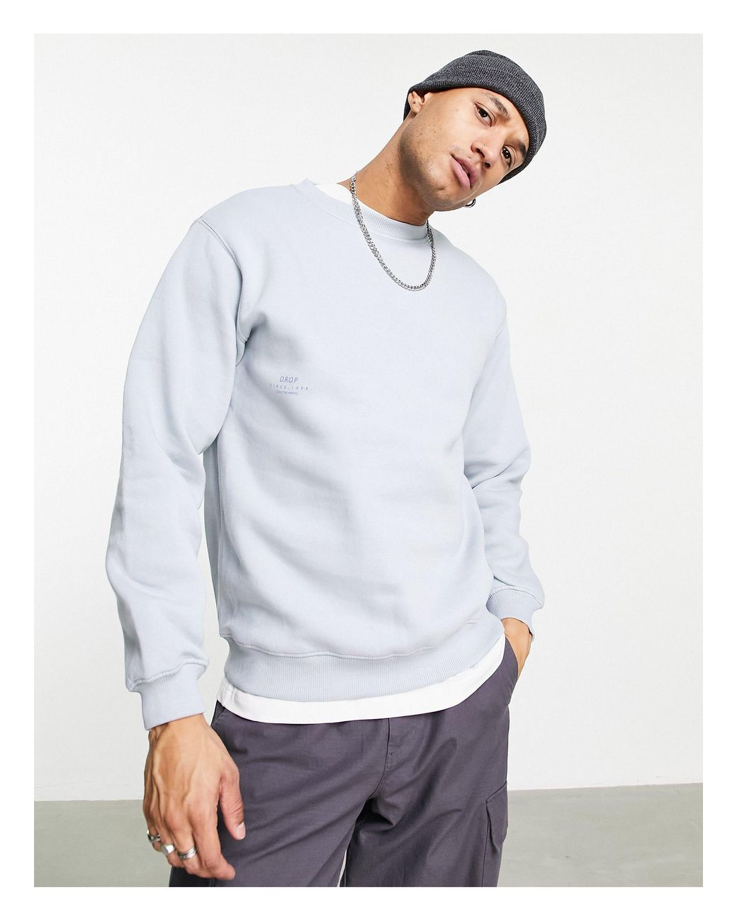 Felpa azzurra bershka clearance