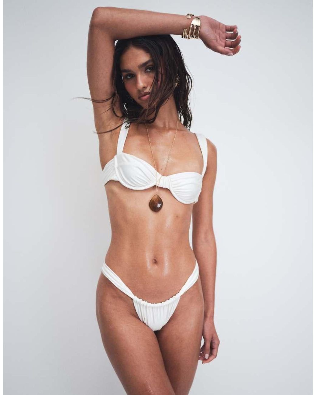 VDM The Label Brown High Leg Bikini Bottoms