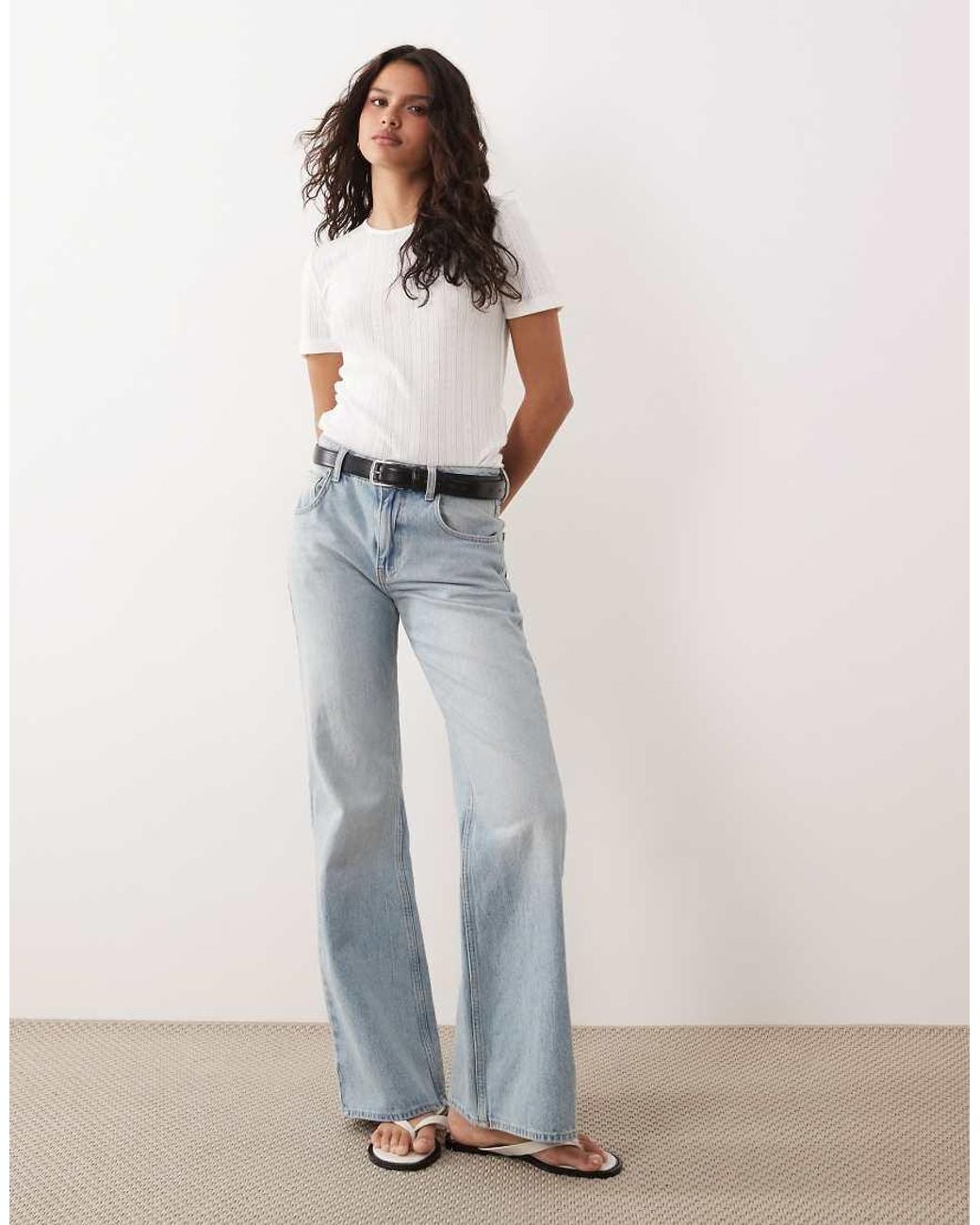 Jdy White Pointelle T-shirt