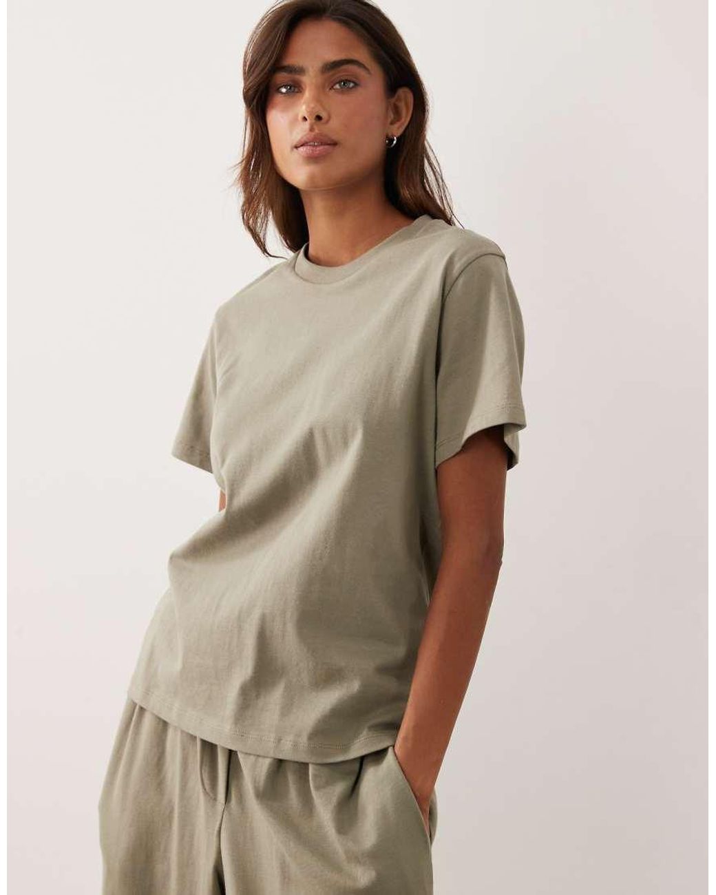 ASOS Brown Cotton T-shirt Co-ord